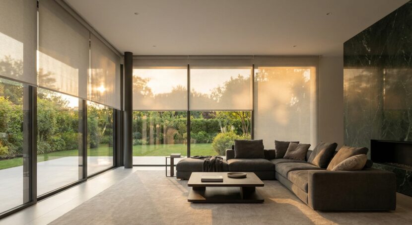 villa in Marbella with integrated smart home system and automated blinds